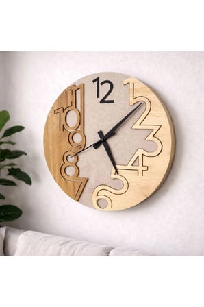 Dekoratif Ahşap 40 CM Duvar Saati