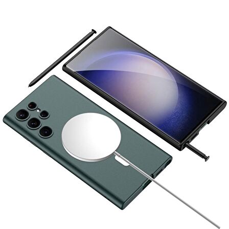 Gpack Samsung Galaxy S23 Ultra Kılıf Magsafe Wireless Şarj Özellikli Kıpta Tpu Silikon