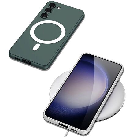 Gpack Samsung Galaxy S23 Kılıf Magsafe Wireless Şarj Özellikli Kıpta Tpu Silikon