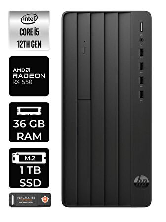 HP PRO TOWER 290 G9 i5 12500 36GB RAM 1TB SSD RX550/4GB W11PRO 6D3A5EA MASAÜSTÜ PC & PER4 BELLEK