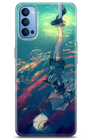 Oppo Reno4 uyumlu Girls 12 Koruma Kılıfı Yansıma ve Yağmur