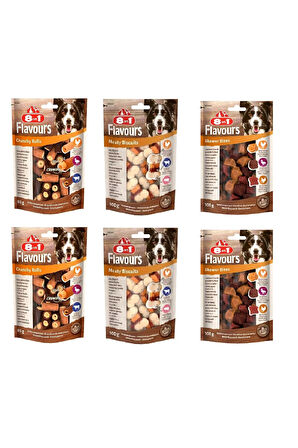 8in1 Flavours 3 Çeşit Karma Köpek Ödülü  X 6 Adet
