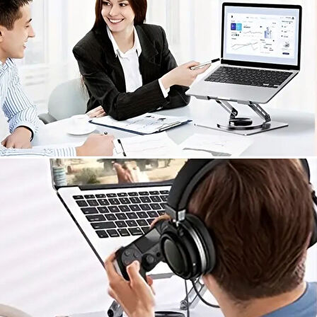 CT-STONES® 360 Derece Dönebilen Hava Aldıran Laptop Standı