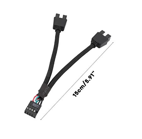 ANAKART USB ÇOKLAYICI 2.0 9 PİN BAŞLIK HUB SPLİTTER ADAPTÖRÜ DÖNÜŞTÜRÜCÜ