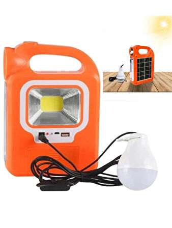 gaman Hb-6399 Güneş Enerjili Solar Aydınlatma Ampullü Solar Set Işıldak