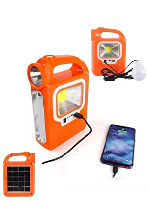 gaman Hb-6399 Güneş Enerjili Solar Aydınlatma Ampullü Solar Set Işıldak