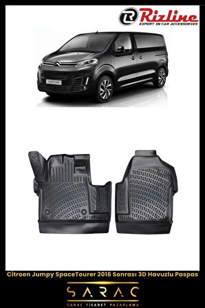 Rizline Citroen Jumpy Space/Spacetourer 2023 Model 3D Havuzlu Paspas