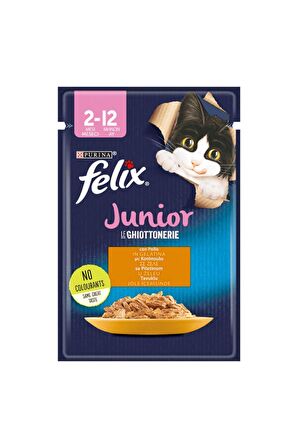 Tavuklu Junior Yavru Kedi Islak Maması 85gr X 26 Adet Kedi Yaş Mama Kedi Pouch Konserve
