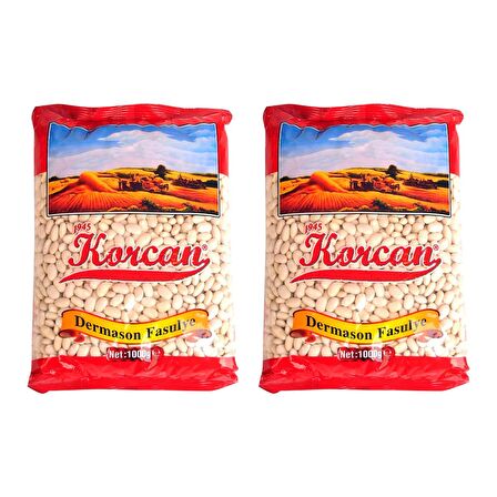 Korcan Dermason Fasulye 1 kg 2 li