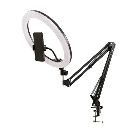 Esnek Masaüstü Sıkıştırmalı Tiktoker Ring Light LED Selfie Yayın Işığı 10 Inç + Stand Lüx