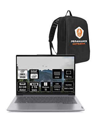Lenovo ThinkBook 14 G6 i5 13420H 32GB DDR5 2TB SSD 14'' FHD+ W11H Dizüstü Bilgisayar & PER4 ÇANTA