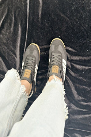 Unisex Ortopedik Spor Ayakkabı Şeritli Bağcıklı Alçak Düz Kaymaz Taban Hafif Yürüyüş Sneaker 1595