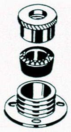 Su geçirmez kablo çıkışı kromaj. Ø 38 mm Kablo 6mm