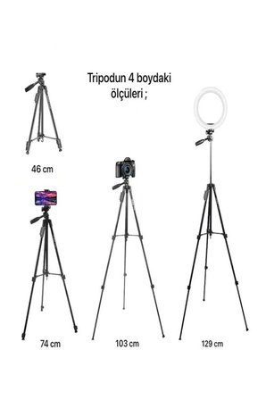 Np-3180s 129 Cm Tripod Bluetooth Kumandalı Profesyonel Telefon Kamera Tutucu Tripod