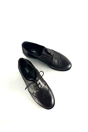 DERİ KADIN LOAFER SİYAH DERİ