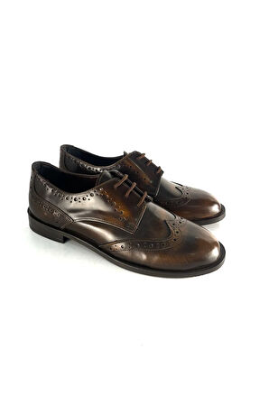 HAKİKİ DERİ KADIN LOAFER TABA AÇMA