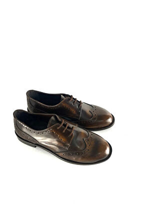 HAKİKİ DERİ KADIN LOAFER TABA AÇMA
