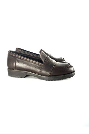 HAKİKİ DERİ LOAFER KAHVE DERİ