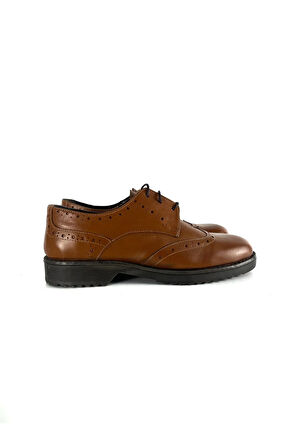 HAKİKİ DERİ KADIN LOAFER TABA DERİ
