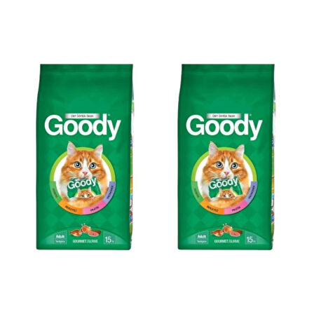 Goody Gourmet Renkli Taneli Kedi Maması 15 Kg X 2 Adet