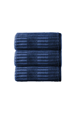 Özdilek Striscai 50x90 Cm El-Yüz Havlusu 3'lü Lacivert
