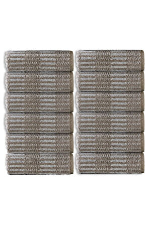 Özdilek Striscai 50x90 Cm El-Yüz Havlusu 12'li Bej