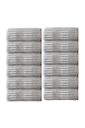 Özdilek Striscai 50x90 Cm El-Yüz Havlusu 12'li Gri