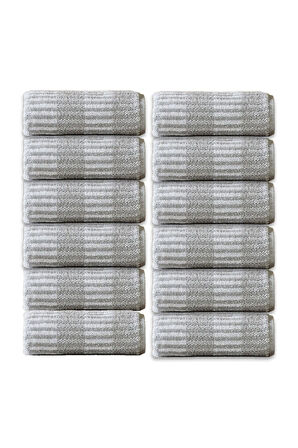 Özdilek Striscai 50x90 Cm El-Yüz Havlusu 12'li Kahverengi