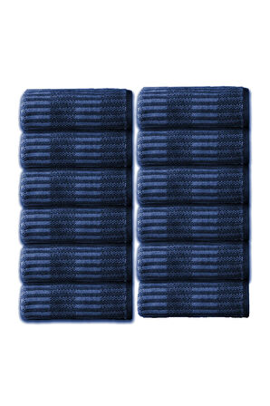 Özdilek Striscai 50x90 Cm El-Yüz Havlusu 12'li Lacivert