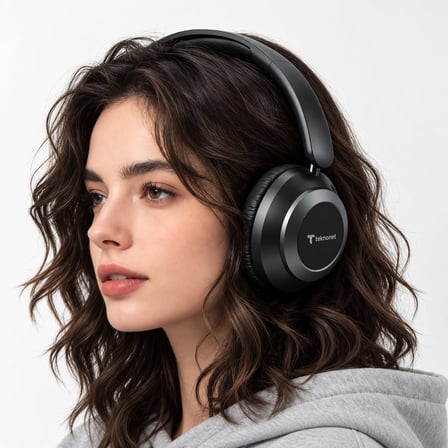 Siyah Bluetooth Kablosuz Kafa Üstü Kulaklık Kulak Üstü Kablosuz Kulaklık(Superior Bass + Hi-Fi Kaliteli Ses + Dahili mikrafon + Uzun süreli Kullanım + Yumuşak Kulak Petleri)