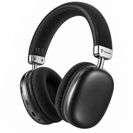 Siyah Renk Kulak Üstü Kablosuz Kulaklık iPhone Uyumlu Mikrofonlu Hi-Fi Ses Güçlü Bass (Superior Bass + Hi-Fi Kaliteli Ses + Dahili mikrafon + Uzun süreli Kullanım + Yumuşak Kulak Petleri)
