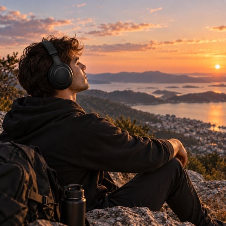 İphone & Android Telefon İçin Kulak Üstü Kablosuz Kulaklık Siyah Hi-Fi Stereo Güçlü Bass Mikrofonlu Kulak Üstü Müzik Dinleme Kulaklığı(Yüksek Kaliteli Ses+Uzun Pil Ömrü+Hafif ve Konforlu Tasarım)
