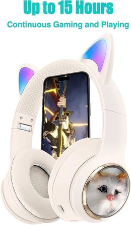 Kafa Üstü Siyah “Çocuk & Genç” için Kablosuz Kulaklık Mikrofonlu Kulak Üstü Bluetooth Kulaklık