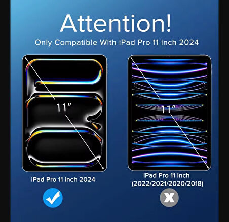 Apple iPad Pro 11 2024 Uyumlu Ön Koruma Cam Ekran Koruyucu ipad pro 11 inç 2024 ekran koruyucu
