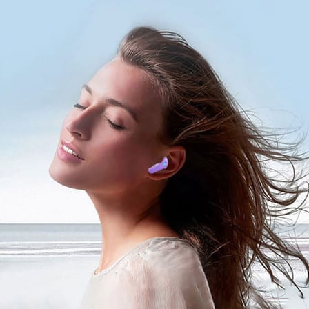 sarj kutusu lila bluetooth kablosuz kulaklık(Gürültü Önleme+wireless sarj+Kulak algılama teknolojisi