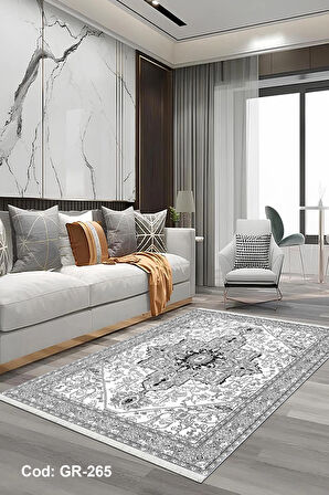 Pamuk Dokuma Taban Kaymaz Yıkanabilir Klasik Desenli  Salon Halısı Mutfak Halısı Koridor Halısı