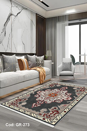 Pamuk Dokuma Taban Kaymaz Yıkanabilir Klasik Desenli  Salon Halısı Mutfak Halısı Koridor Halısı