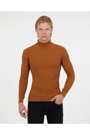 Slim Fit Naturel Pamuk Balıkçı Yaka Kazak Tüylenmeyen Rahat Slimfit Triko Dar Kesim Kazak