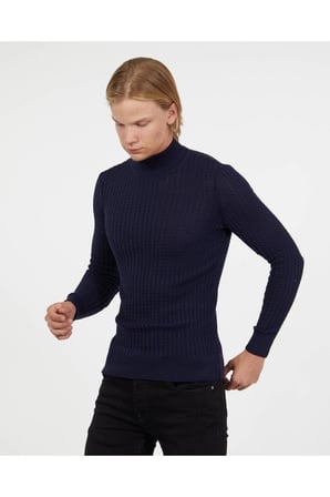 Slim Fit Naturel Pamuk Balıkçı Yaka Kazak Tüylenmeyen Rahat Slimfit Triko Dar Kesim Kazak