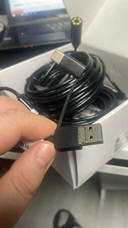 15mm 15m Geniş Açılı Ultra HD Yılan Kamera – Güçlü Işık, Type-C, Android Uyumlu