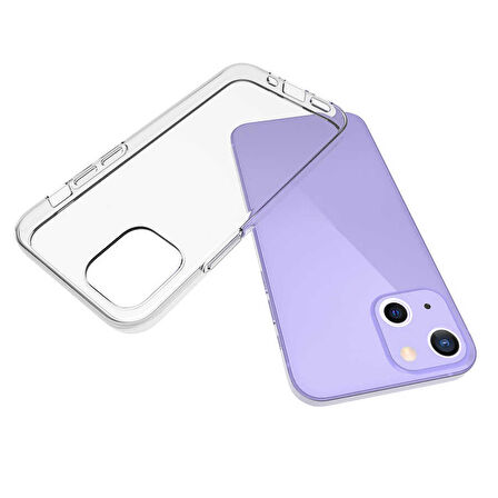 Apple iPhone 15 Plus Kılıf Şeffaf İnce Esnek Silikon Kılıf Zipax-Süper