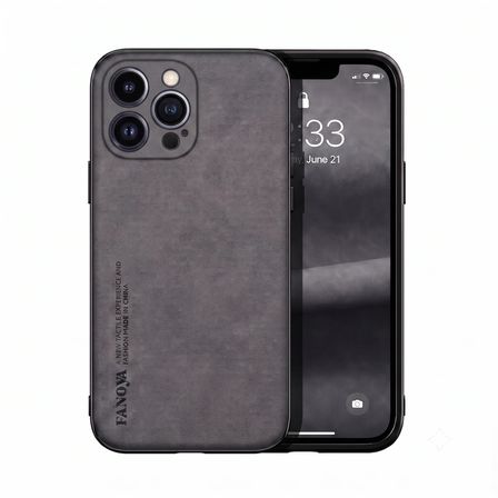 Apple iPhone 15 Pro Max Uyumlu Kılıf Deri Görünümlü Şık Tasarım Hlt-Hide
