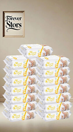 Sleepy Sensitive Bebek Islak Mendili 90 Yaprak 15 Paket (15x90=1350 YAPRAK)