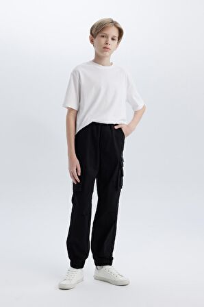 Erkek Çocuk Kargo Jogger Standart Paça Gabardin Pantolon