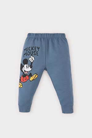 Erkek Bebek Disney Mickey & Minnie Beli Lastikli Eşofman Altı