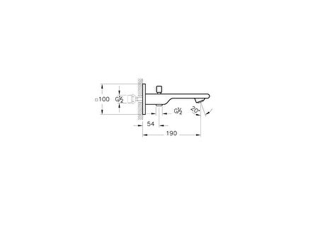 VitrA Memoria A42515 Çıkış Ucu, El Duşu Çıkışlı, Krom