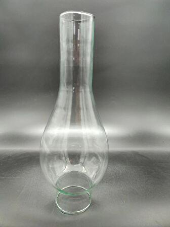 (15.Numara)BÜYÜK GAZ LAMBASI CAMI.TAM ŞEFFAF RENKTE (Yuva çapı:5.00cm-h:23.50cm)