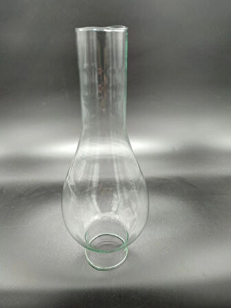 (15.Numara)BÜYÜK GAZ LAMBASI CAMI.TAM ŞEFFAF RENKTE (Yuva çapı:5.00cm-h:23.50cm)