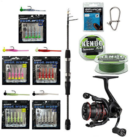 YekOutdoor HookWorm LRF Seti Okuma Lrf-Tele-706UL 212cm 1-8 gr Lrf Kamışı&Okuma Ceymar HD CHD-1000A 7+1BB Olta Makinesi
