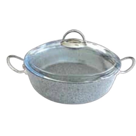 Granit Silver Basık Tek Tencere 22 CM